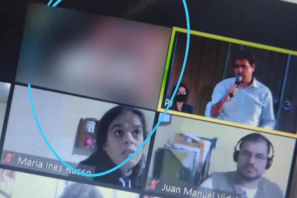 Mostraron sexo mientras Bordet daba una charla virtual 