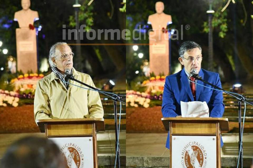  Un radical y un peronista celebraron juntos 40 años de democracia en La Histórica