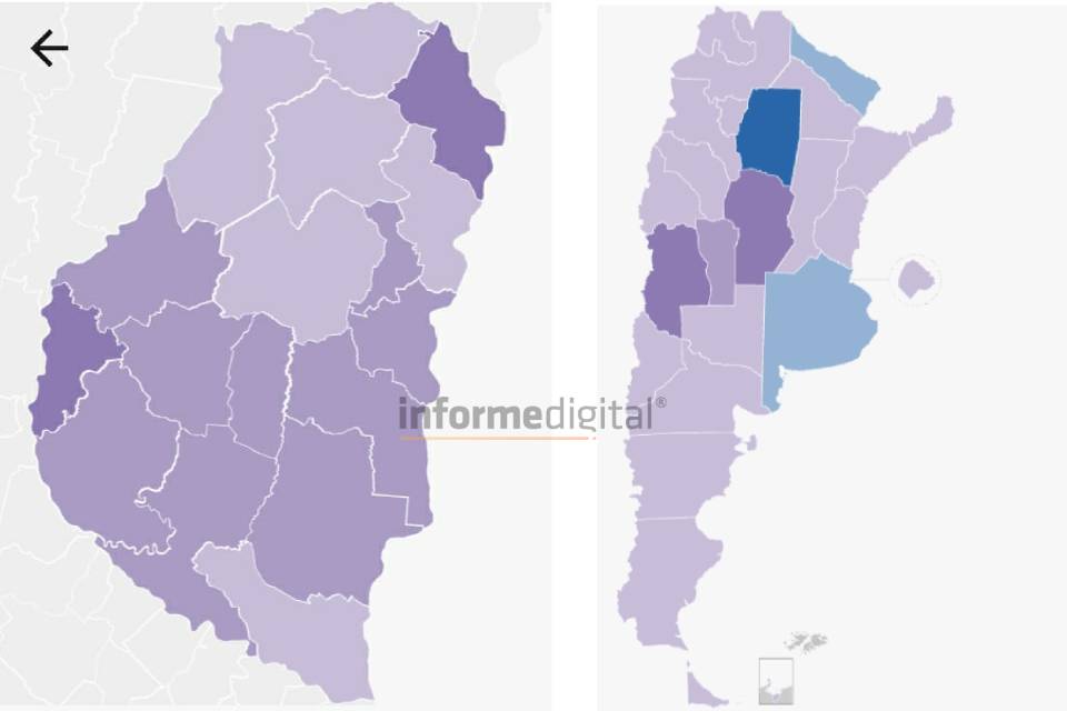Milei pintó de violeta a Entre Ríos 