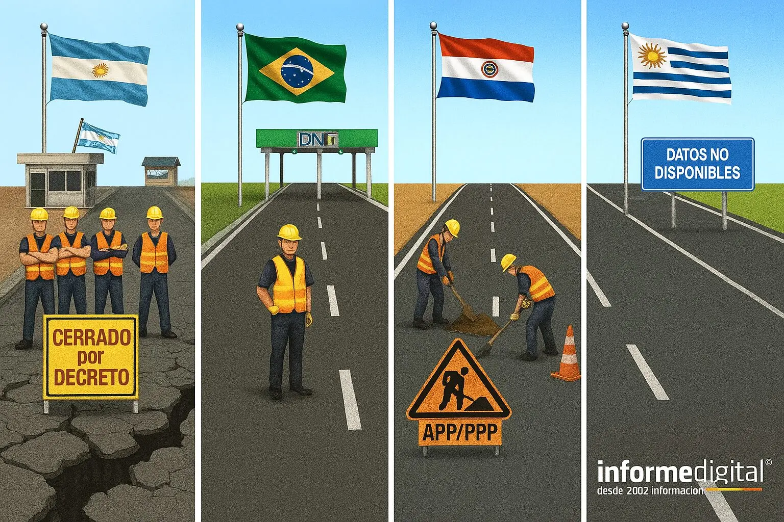 Un empleado cada 7 km: Argentina era el Estado más sobredimensionado del MERCOSUR para cuidar sus rutas nacionales